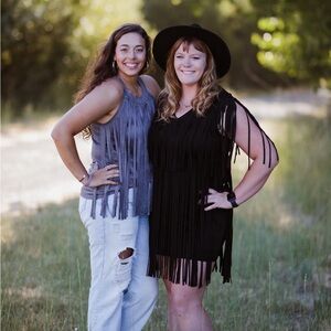 Black Fringe Mini Dress